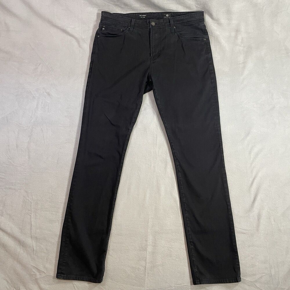 AG Adriano Goldschmied Mens 36x34 Pants Everett Slim Straight Stretch Black
